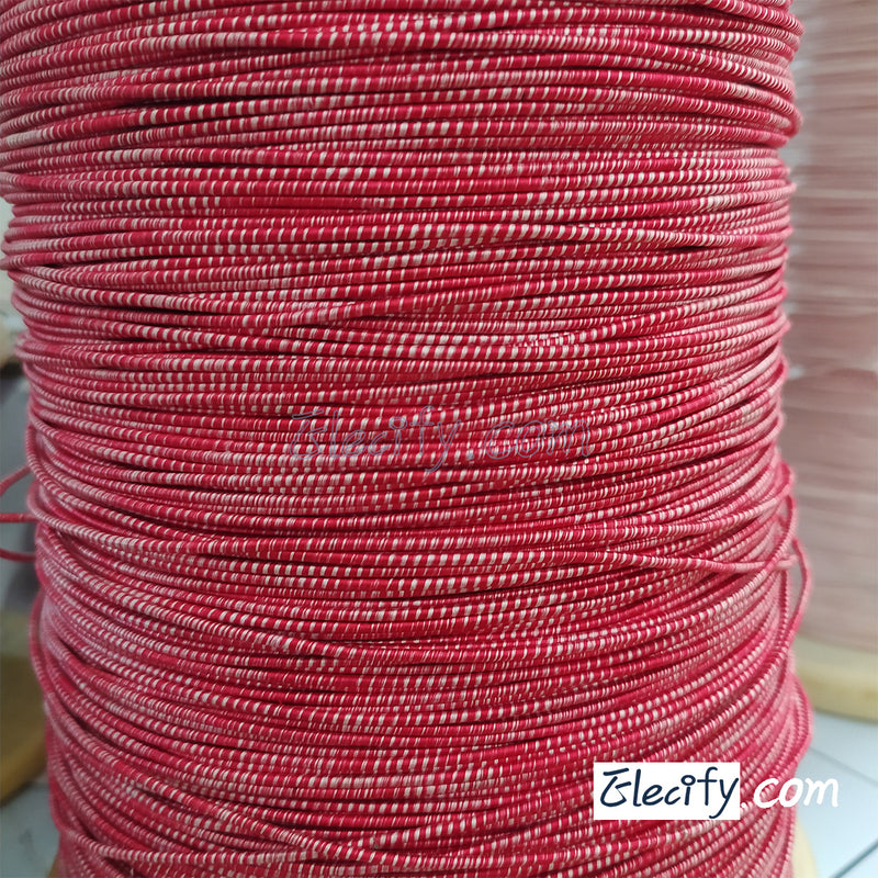 1m 0.04mm x 660 strands Natural silk litz wire blue, Red and white, 660/46
