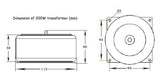 200W multi-voltage transformer for tubes, 450V, 370V, 12.6V