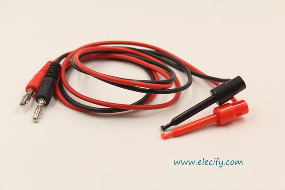 1set right angle test hool clip to 4mm banana plugs